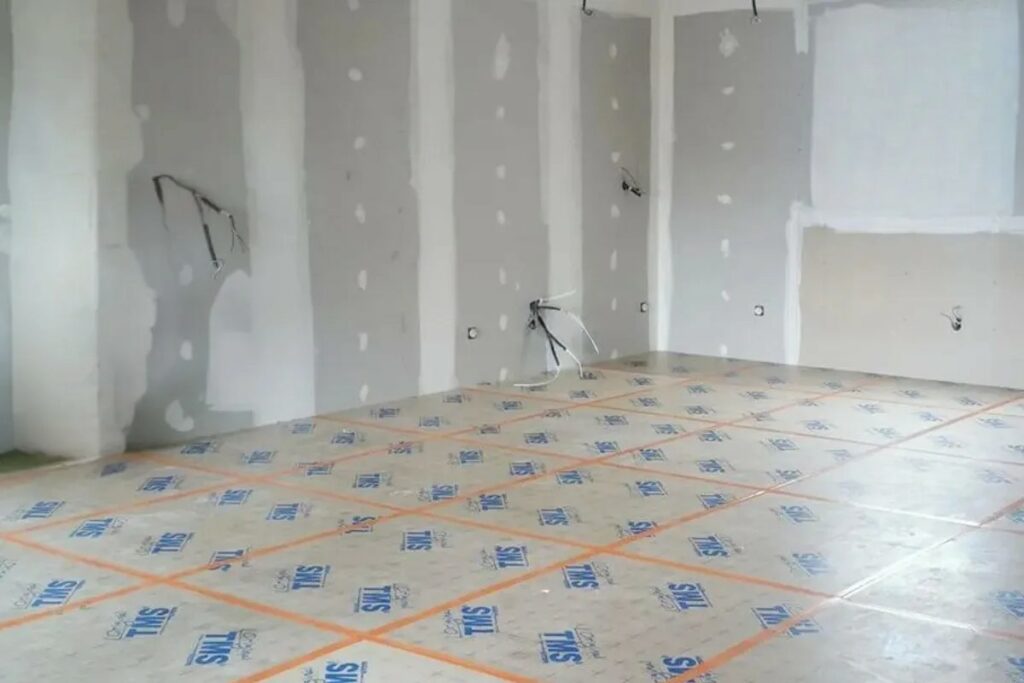 chape avec isolant thermique tms